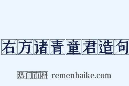 右方诸青童君造句是什么意思的图片